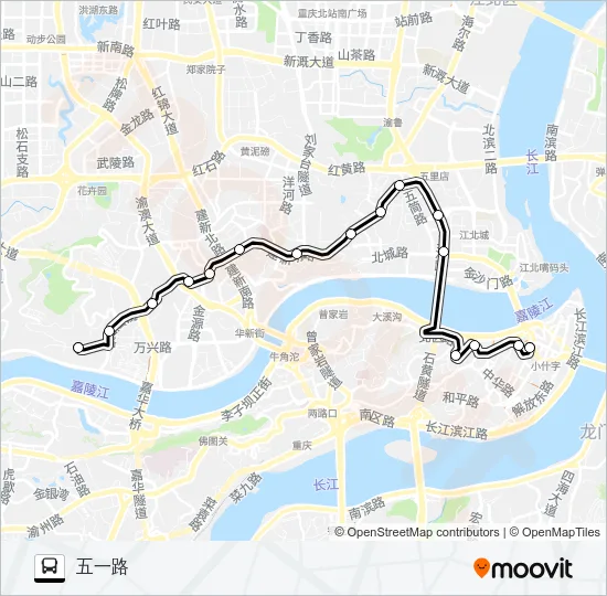 135路 Bus Line Map