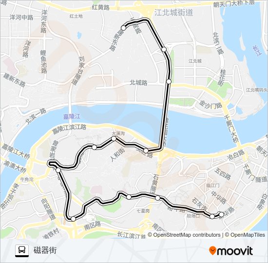 公交152路的线路图