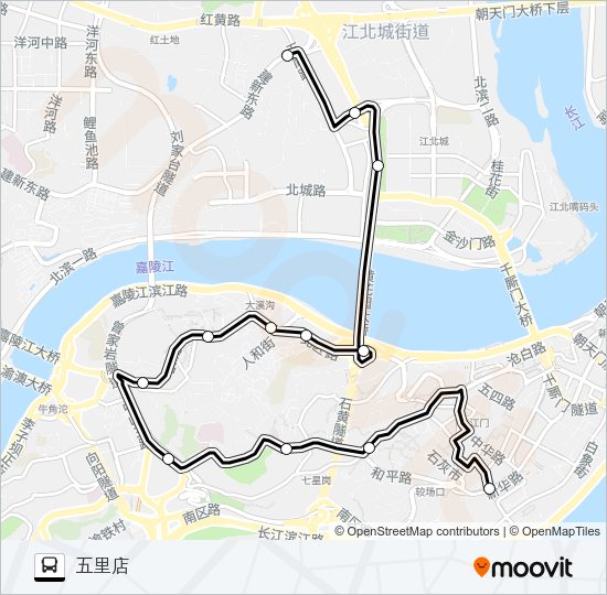 公交152路的线路图