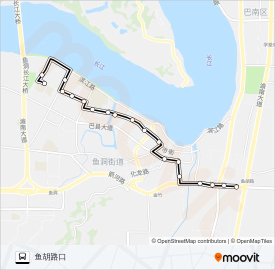 公交196路的线路图