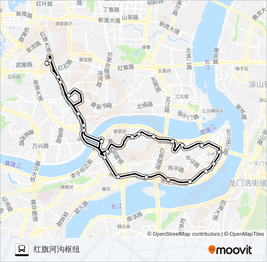 112路内环路线:日程,站点和地图-红旗河沟枢纽