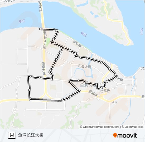 190路外环 bus line map