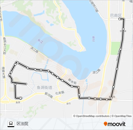 公交198外环路的线路图
