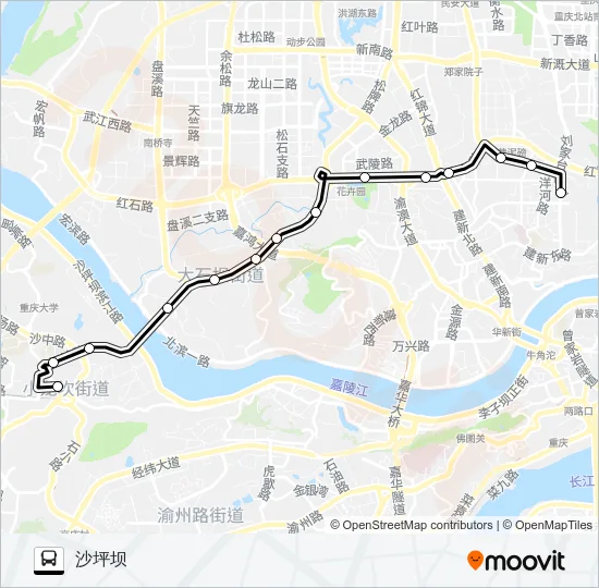 公交201路的线路图