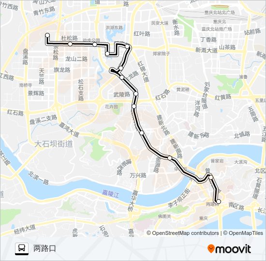 公交602路的线路图