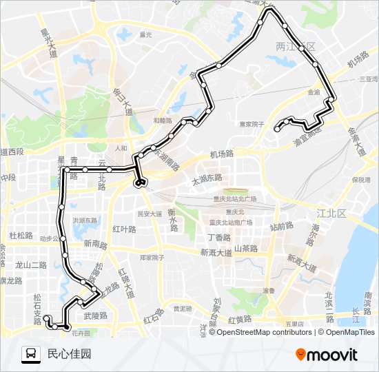 公交624路的线路图