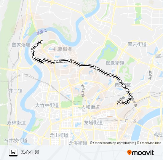 公交634路的线路图