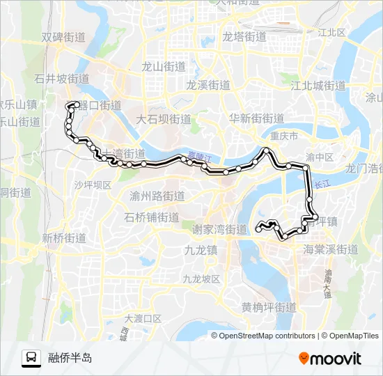 公交808路的线路图