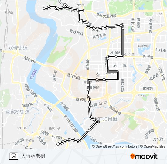 公交832路的线路图