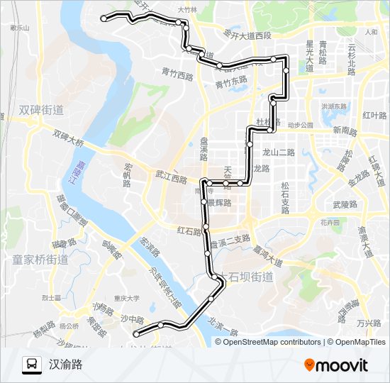 公交832路的线路图