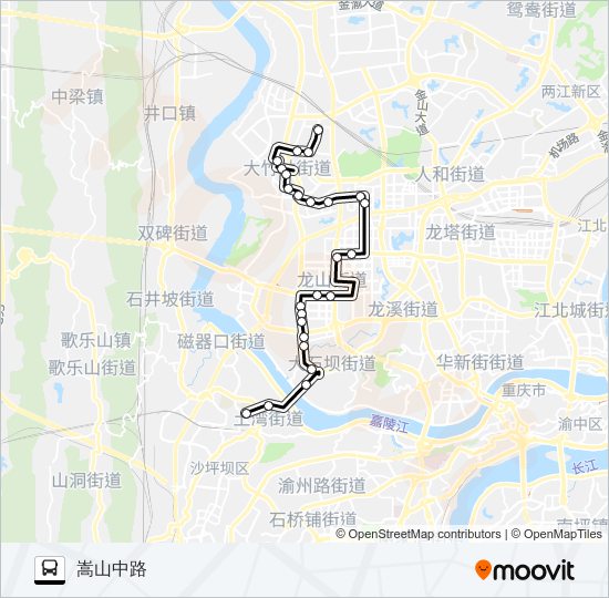 公交852路的线路图