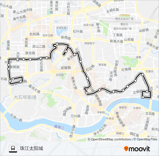 公交861路的线路图