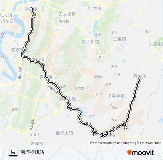 公交南姜路的线路图