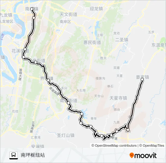 公交南姜路的线路图