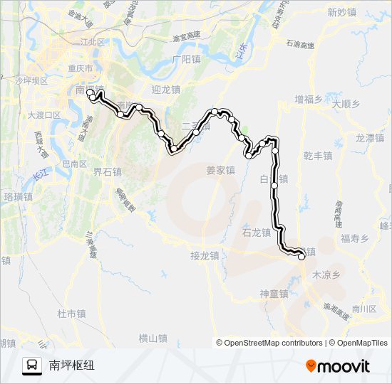 南观线 Bus Line Map