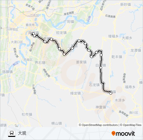 公交南观路的线路图
