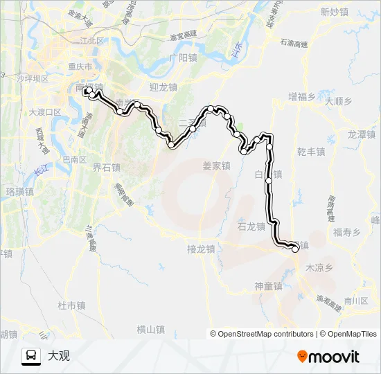 南观线 Bus Line Map