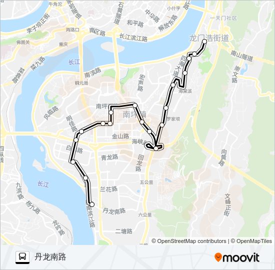 公交305路的线路图