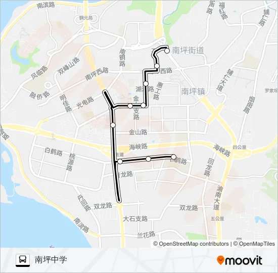 公交372区间路的线路图