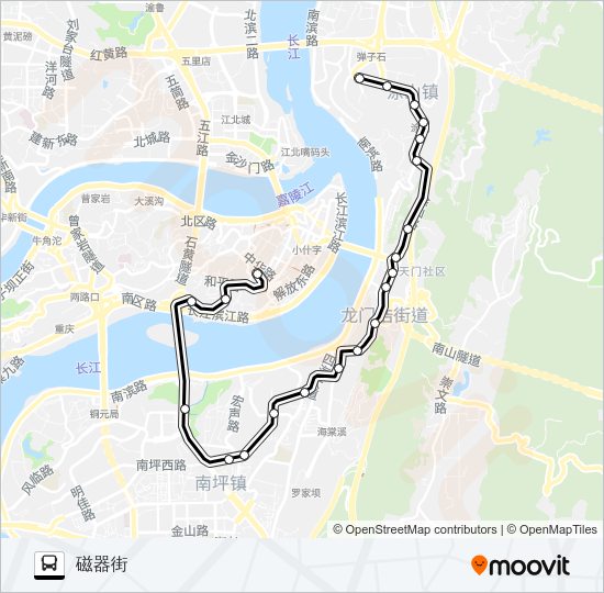 公交0321夜班路的线路图