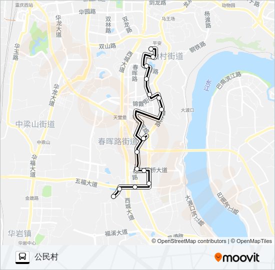 公交450路的线路图