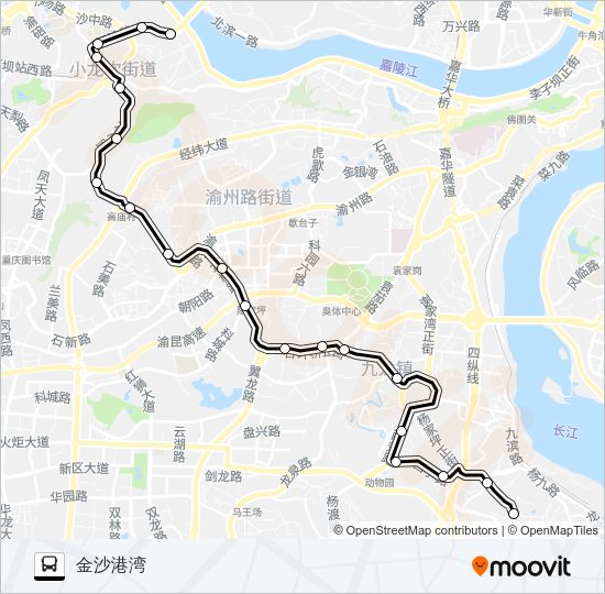 公交454路的线路图