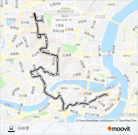 公交461路的线路图