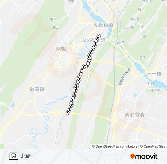 598 Bus Line Map