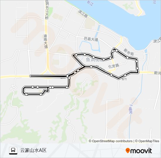 公交333环线路的线路图