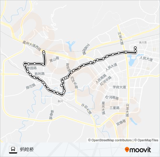 永川106路 Bus Line Map