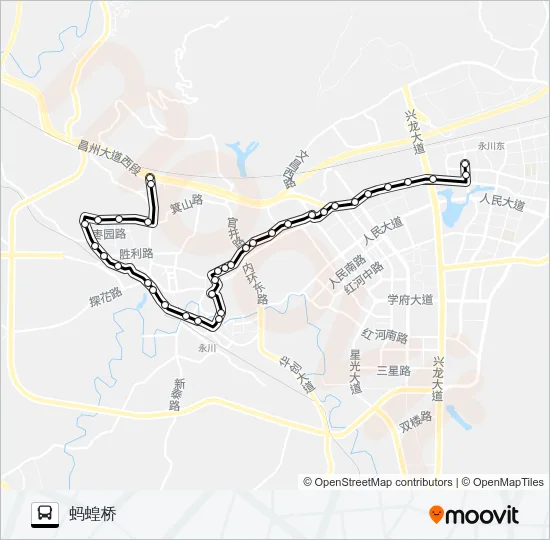 永川106路 Bus Line Map