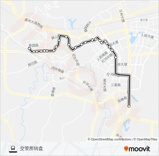 永川107路 Bus Line Map