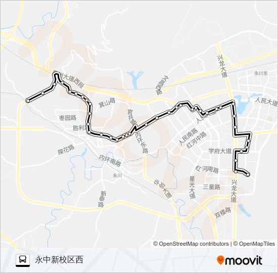 永川109路 Bus Line Map