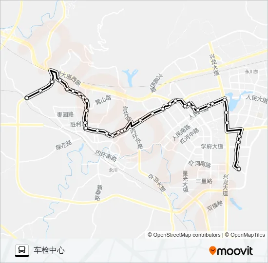永川109路 Bus Line Map