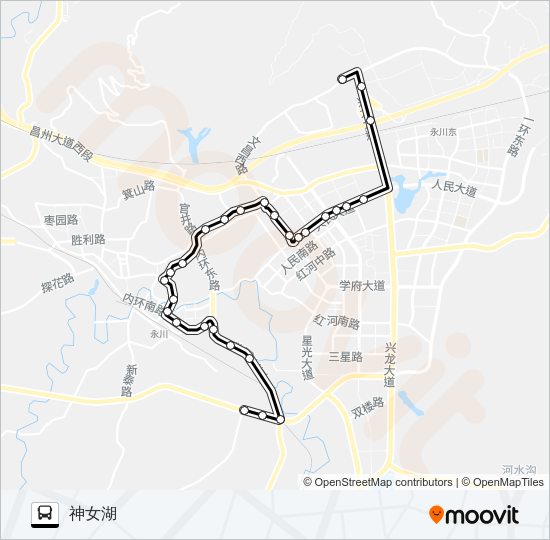 永川112路 Bus Line Map