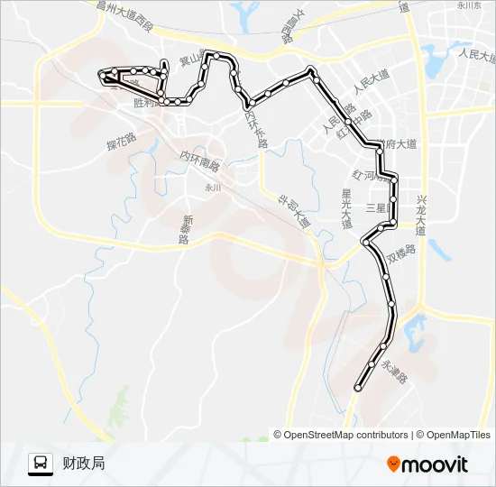 永川115路 Bus Line Map