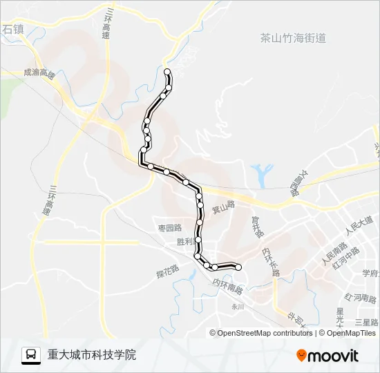 永川201路 Bus Line Map