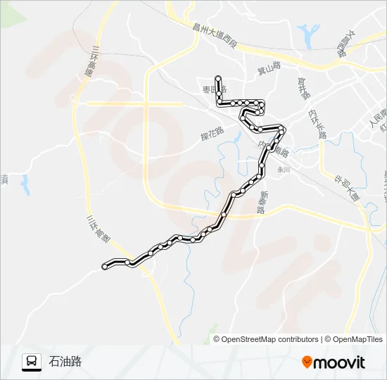永川202路 Bus Line Map