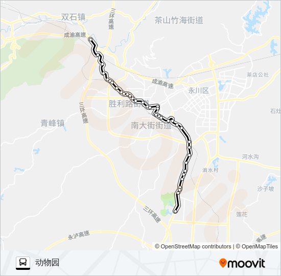 永川203路 Bus Line Map