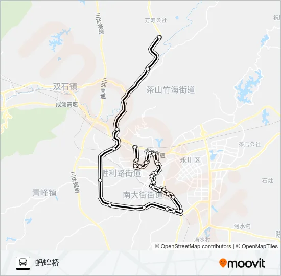 永川206路 Bus Line Map