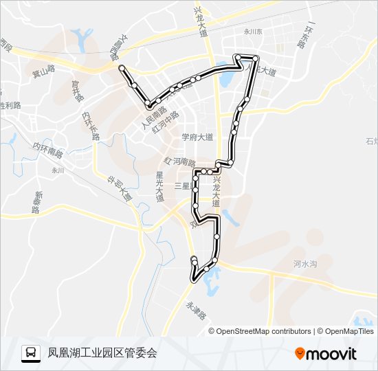 公交永川301路的线路图