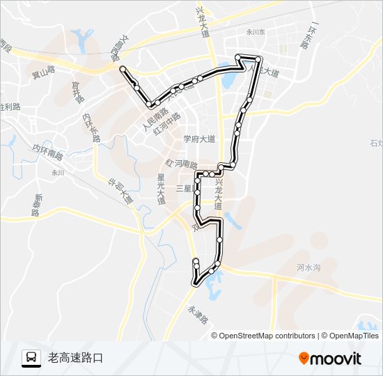 永川301路 Bus Line Map