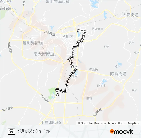 永川303路 Bus Line Map