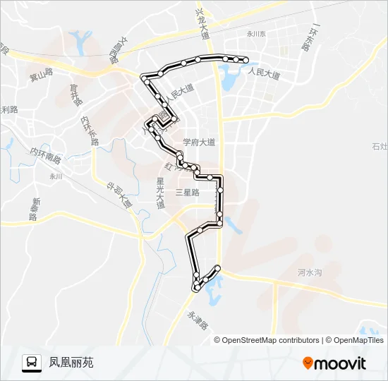 永川305路 Bus Line Map