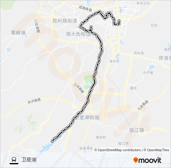 公交永川501路的线路图