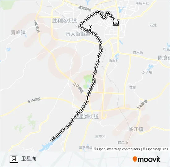 永川501路 Bus Line Map
