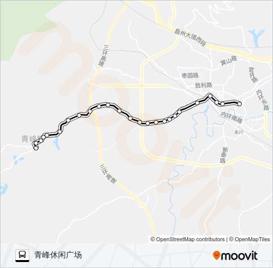 公交永川506路的线路图