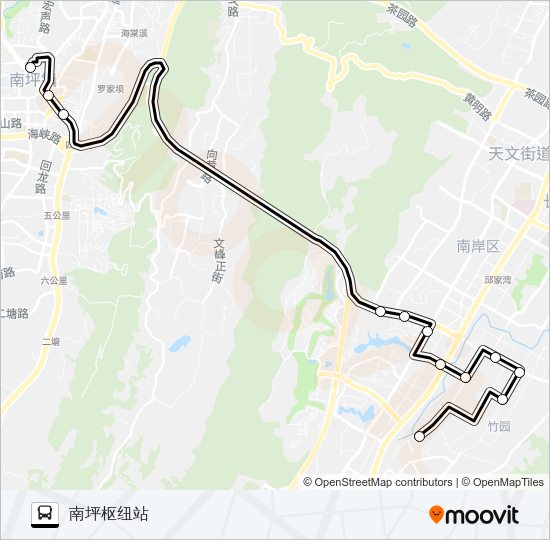 公交345路的线路图