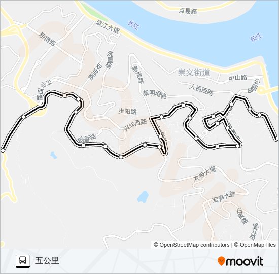 涪陵104路 bus Line Map