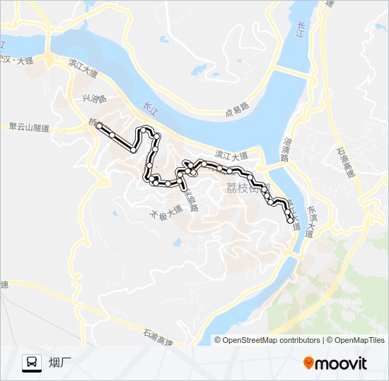 涪陵108路 bus Line Map